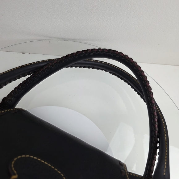 Dooney Bourke Florentine Leather Satchel Dark Navy - Picture 6 of 11